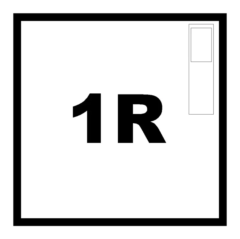 1Rの間取り図(ワンルーム:キッチンと仕切りなし)